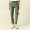 Pantalon large 7/8&egrave;me taille haute vert kaki femme