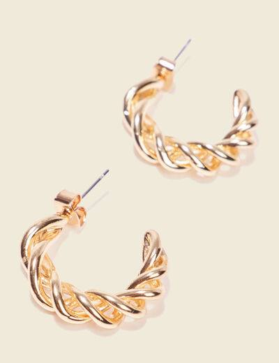 Boucles d'oreilles créoles couleur or femme