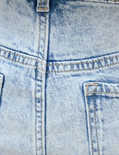 Jeans large taille standard denim snow bleu femme