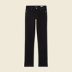 Jeans regular 5 poches denim noir femme