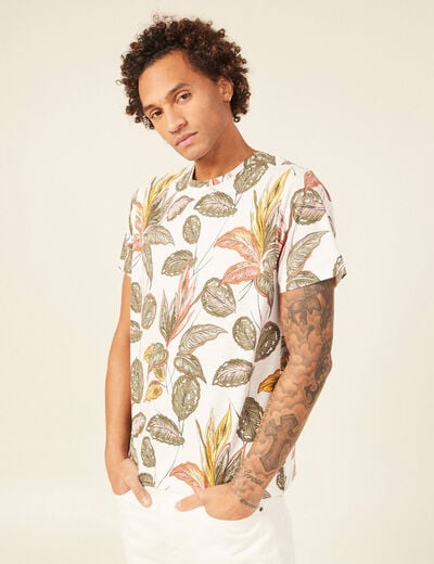 T-shirt manches courtes blanc homme