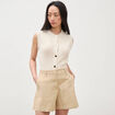 Short taille standard marron clair femme