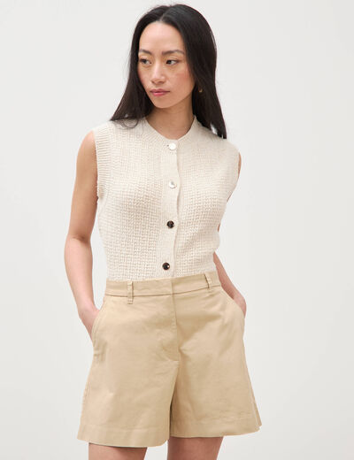 Short taille standard marron clair femme