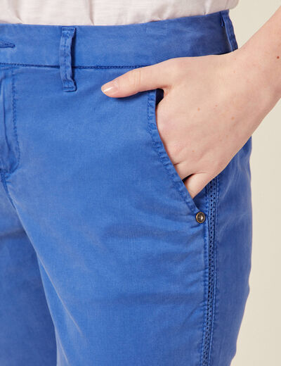 Pantalon chino Instinct bleu electrique femme