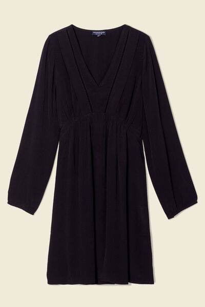 Robe trapèze éco-responsable noir femme