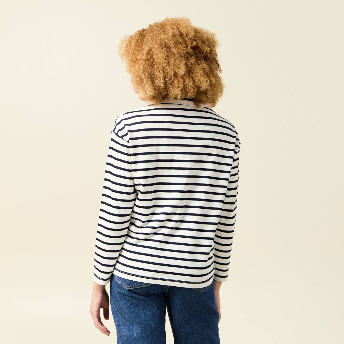 T-shirt manches longues ecru femme