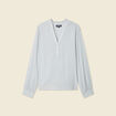 Blouse manches longues bleu ciel femme