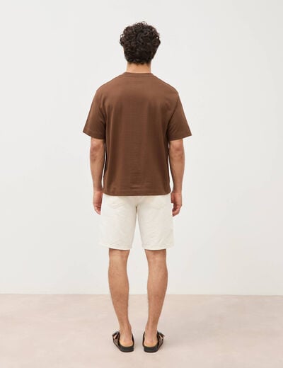 T-shirt en coton taupe homme