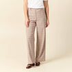 Pantalon loose taille standard fluide beige femme