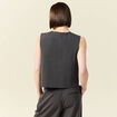 Veston sans manches gris femme