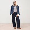 Jeans slouchy ceinture taille standard denim brut rinse femme