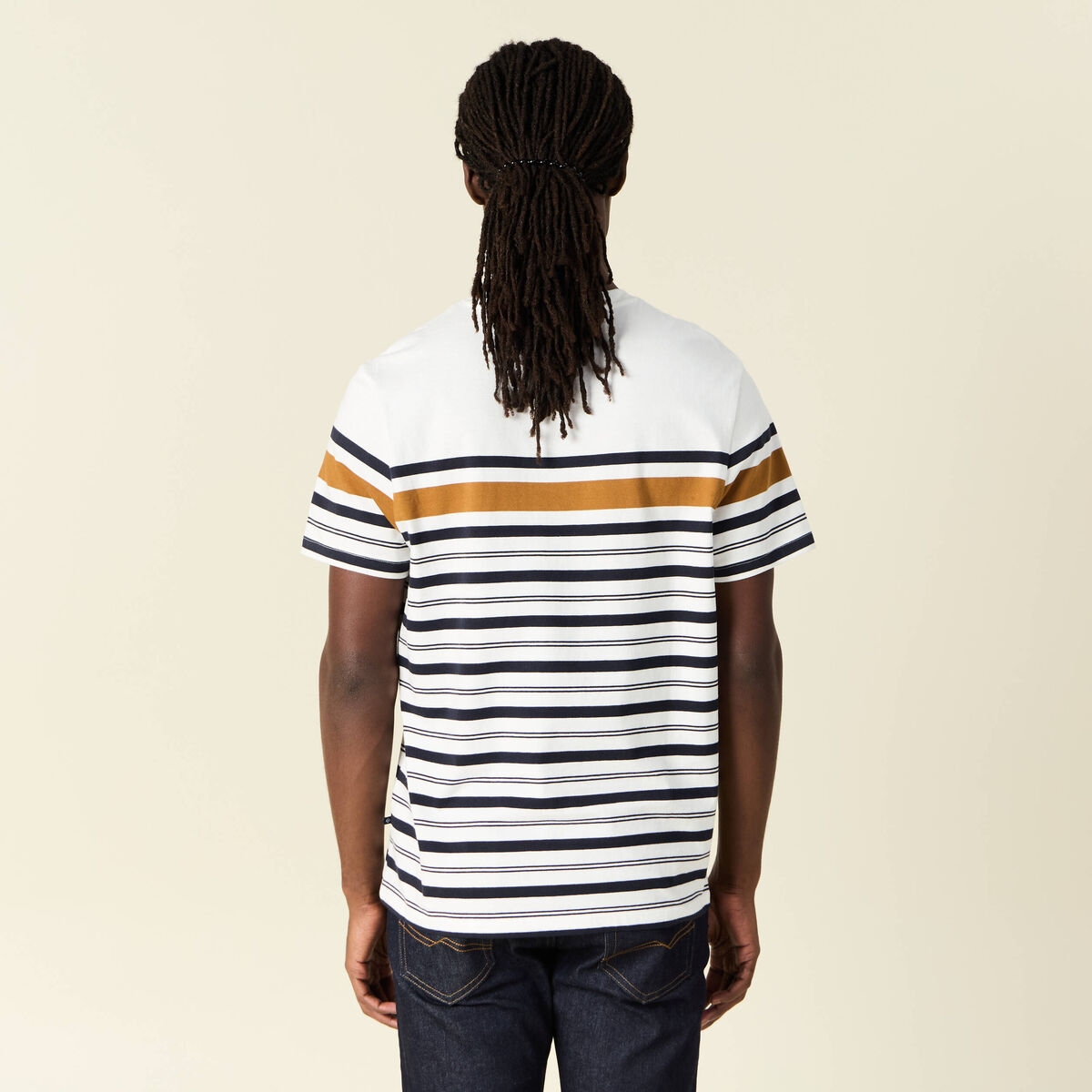 T-shirt manches courtes ecru homme