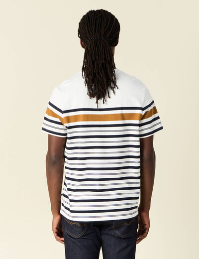 T-shirt manches courtes ecru homme