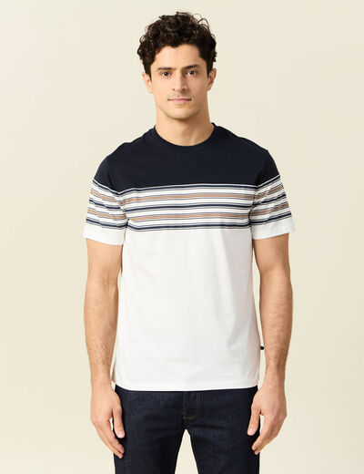 T-shirt manches courtes marron foncé homme