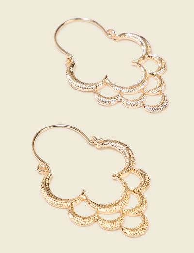Boucles d'oreilles pendantes couleur or femme