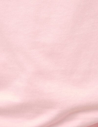 T-shirt col bateau manches courtes rose clair femme