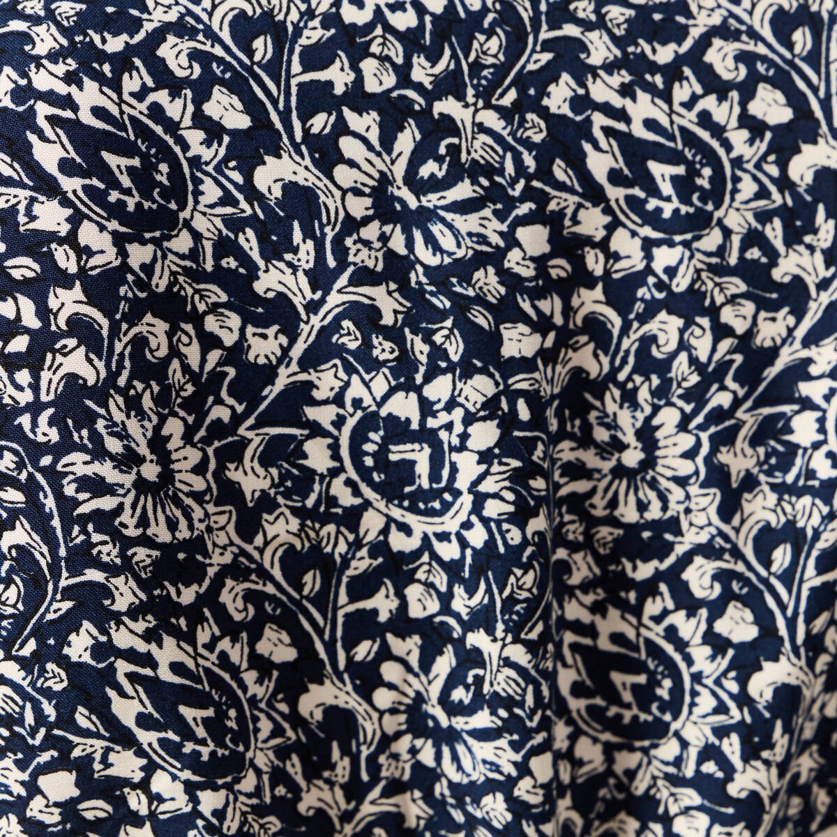 Robe longue trapèze bleu femme