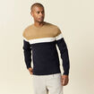 Pull manches longues bleu marine homme