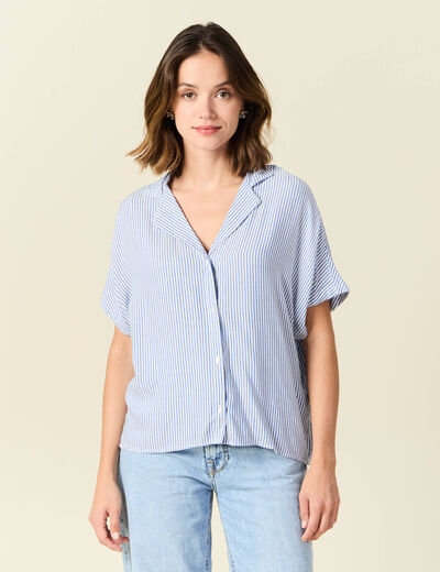 Chemise manches 3/4 ecru femme