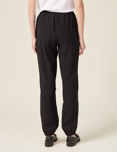 Pantalon cargo noir femme