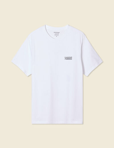 T-shirt manches courtes blanc homme