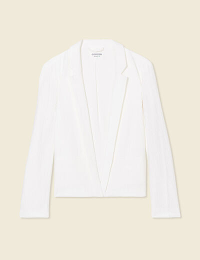Veste blazer éco-responsable ecru femme
