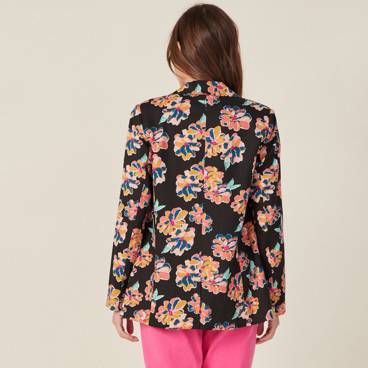 Veste esprit blazer droite noir femme