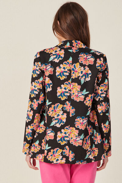 Veste esprit blazer droite noir femme