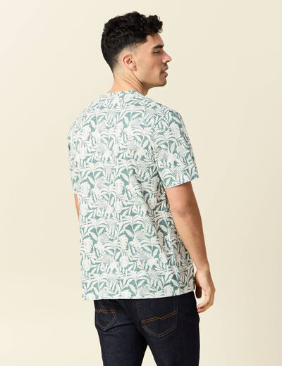T-shirt manches courtes marron clair homme