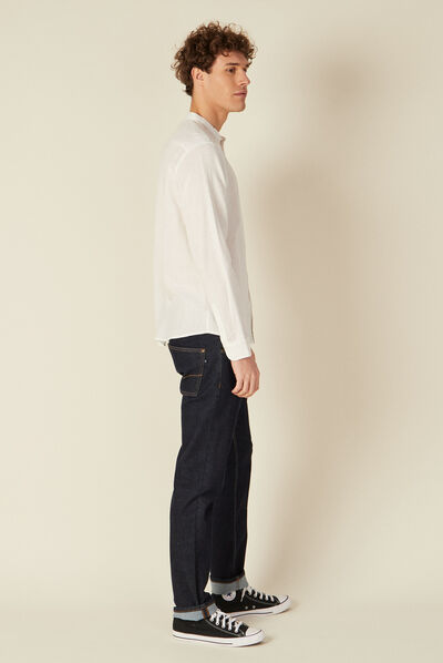 Chemise manches longues ecru homme