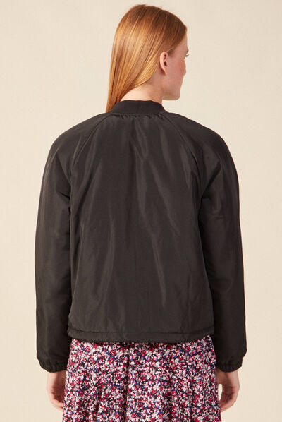 Veste bomber éco-responsable noir femme