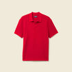 Polo cintré manches courtes rouge foncé homme