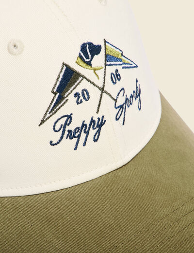 Casquette en coton ecru homme