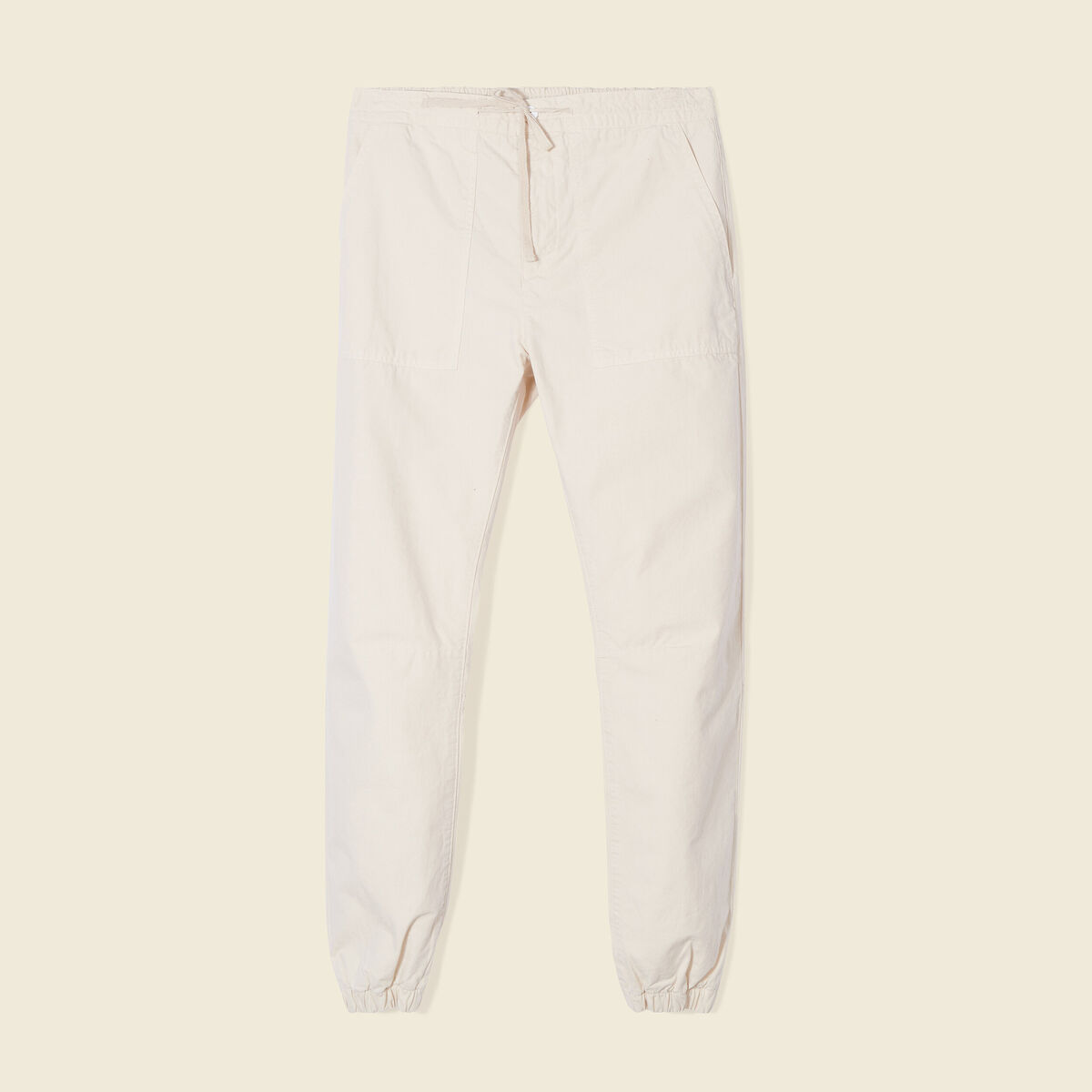 Jogger droit bas resserré beige homme