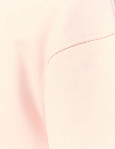 Sweat manches longues en coton rose poudr&eacute;e homme