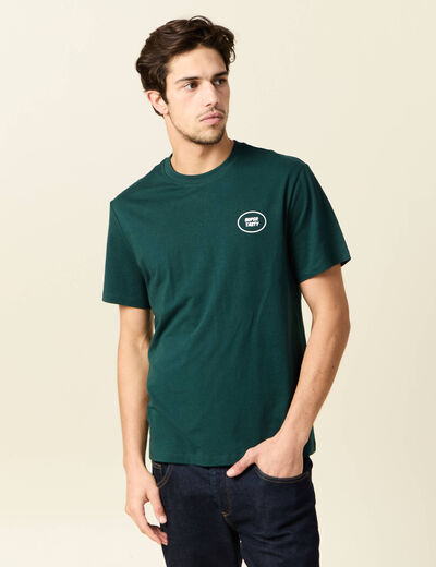 T-shirt manches courtes vert foncé homme
