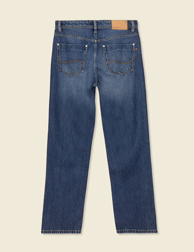 Jeans straight taille haute denim stone femme