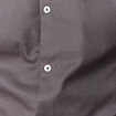 Col cintr&eacute; en coton manches longues gris fonc&eacute; homme