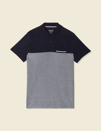Polo éco-responsable bleu marine homme