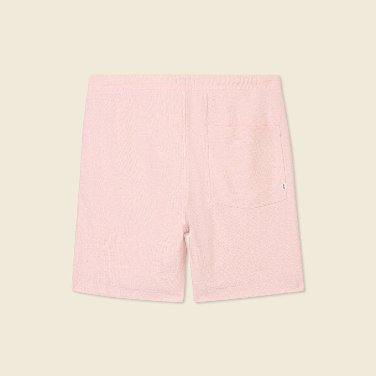 Short droit avec cordon rose clair homme