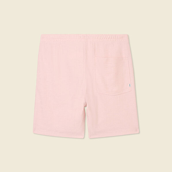 Short droit avec cordon rose clair homme