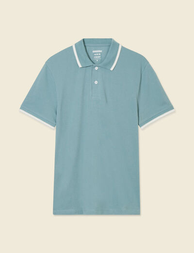 Polo éco-responsable vert foncé homme