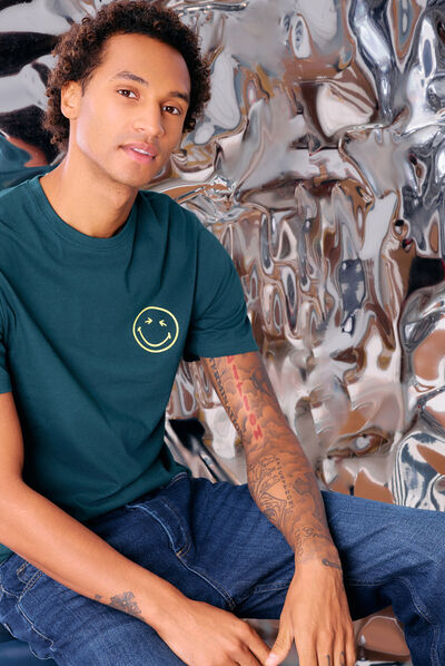 T-shirt SmileyWorld bleu marine homme