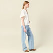 Blouse manches courtes blanc femme