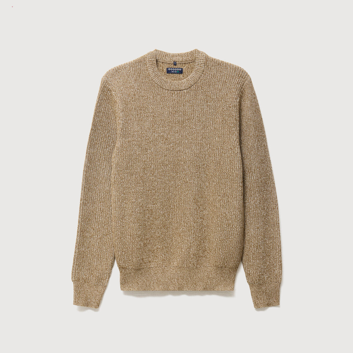 Pull manches longues camel homme