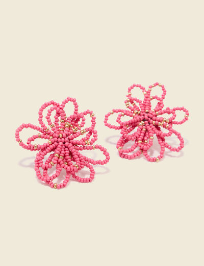 Boucles d'oreilles rose femme