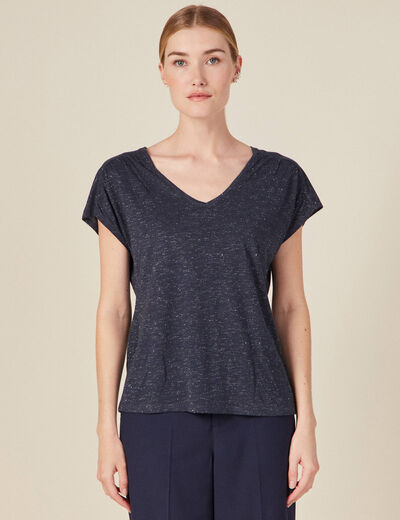 T-shirt manches courtes gris foncé femme