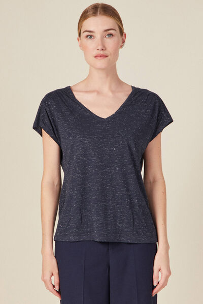 T-shirt manches courtes gris foncé femme