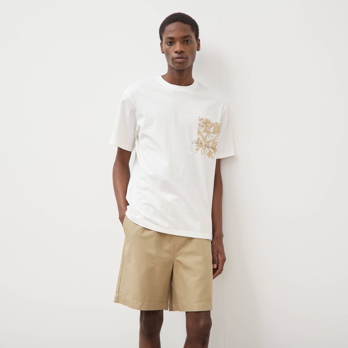 Bermuda vert olive homme