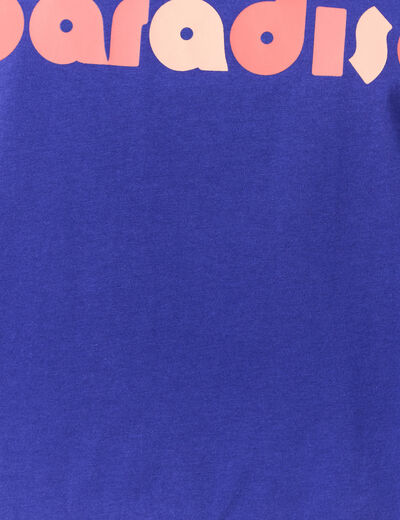 T-shirt éco-responsable bleu violet femme